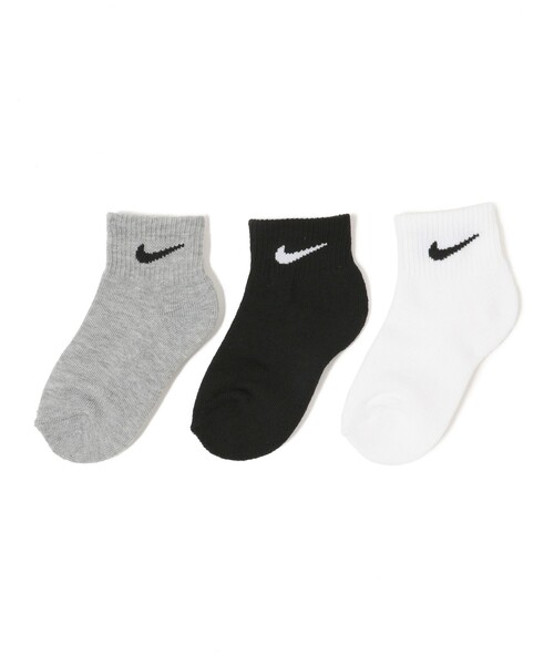 NIKE(ナイキ)の「NIKE / ベーシック アンクルソックス 3P(4~7才)(ソックス/靴下・キッズ・ホワイト/その他/ブラック・4-5Y/5-7Y)」の3枚目の写真