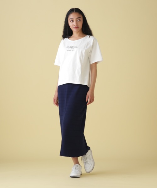 AVIREX（アヴィレックス）の「PANEL BORDER KNIT SKIRT/ パネルボーダーニットスカート（スカート・レディース・ネイビー/ブラウン/パープル・FREE）」の15枚目の写真