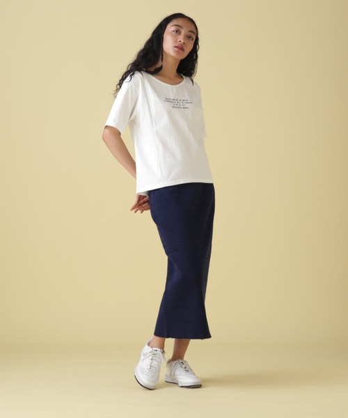 AVIREX（アヴィレックス）の「PANEL BORDER KNIT SKIRT/ パネルボーダーニットスカート（スカート・レディース・ネイビー/ブラウン/パープル・FREE）」の16枚目の写真