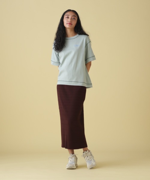 AVIREX（アヴィレックス）の「PANEL BORDER KNIT SKIRT/ パネルボーダーニットスカート（スカート・レディース・ネイビー/ブラウン/パープル・FREE）」の20枚目の写真