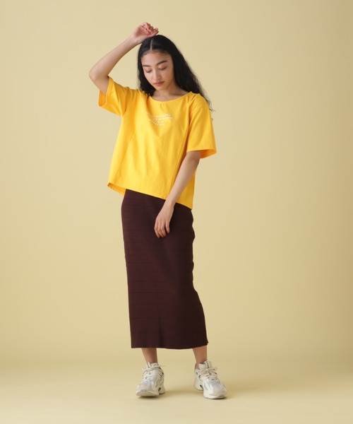 AVIREX（アヴィレックス）の「PANEL BORDER KNIT SKIRT/ パネルボーダーニットスカート（スカート・レディース・ネイビー/ブラウン/パープル・FREE）」の22枚目の写真