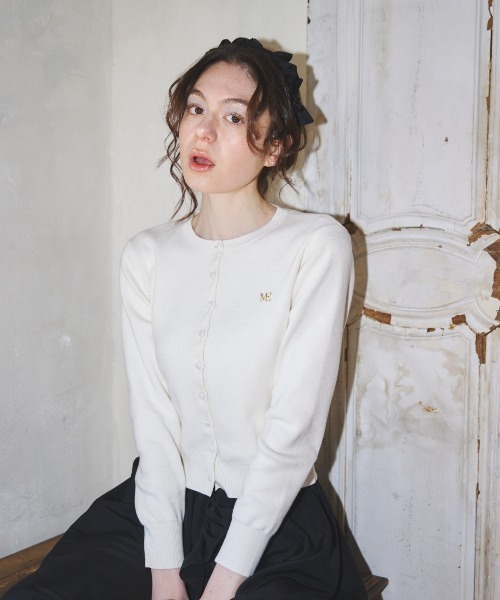 MIRO AMURETTE(ミロアミュレット)の「ME charm cardigan/チャーム付きカーディガン(カーディガン/ボレロ・レディース・ホワイト/ネイビー・FREE)」の2枚目の写真