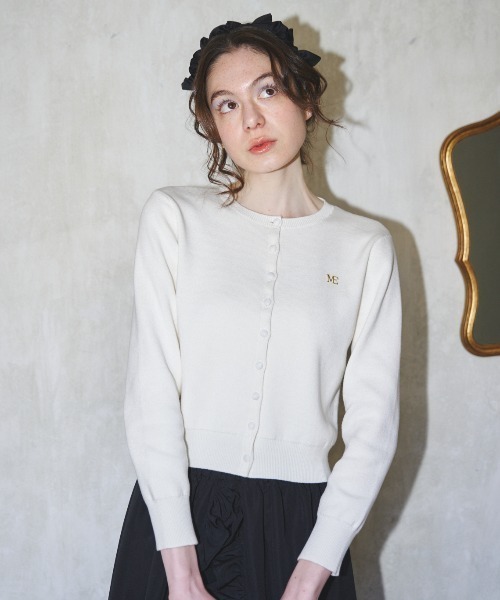 MIRO AMURETTE(ミロアミュレット)の「ME charm cardigan/チャーム付きカーディガン(カーディガン/ボレロ・レディース・ホワイト/ネイビー・FREE)」の3枚目の写真