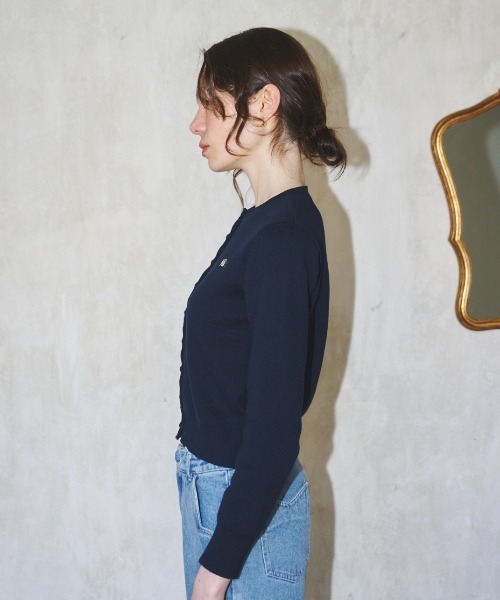MIRO AMURETTE(ミロアミュレット)の「ME charm cardigan/チャーム付きカーディガン(カーディガン/ボレロ・レディース・ホワイト/ネイビー・FREE)」の7枚目の写真