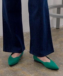 KOBE LETTUCE | 洗えるパンプスポインテッドトゥニットバレエパンプス(パンプス)