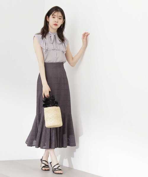 PROPORTION BODY DRESSING（プロポーションボディドレッシング）の「楊柳ラッフルブラウス / 1213110504（シャツ/ブラウス・レディース・ホワイト系その他/ベージュ/ピンク/グレー・SMALL/MEDIUM）」の7枚目の写真