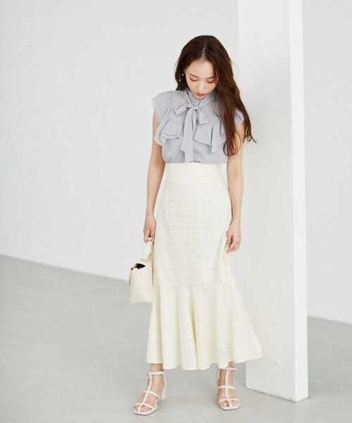 PROPORTION BODY DRESSING（プロポーションボディドレッシング）の「楊柳ラッフルブラウス / 1213110504（シャツ/ブラウス・レディース・ホワイト系その他/ベージュ/ピンク/グレー・SMALL/MEDIUM）」の11枚目の写真