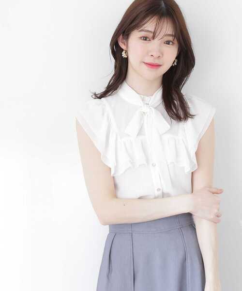 PROPORTION BODY DRESSING（プロポーションボディドレッシング）の「楊柳ラッフルブラウス / 1213110504（シャツ/ブラウス・レディース・ホワイト系その他/ベージュ/ピンク/グレー・SMALL/MEDIUM）」の16枚目の写真