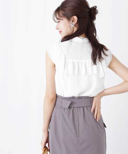 PROPORTION BODY DRESSING（プロポーションボディドレッシング）の「楊柳ラッフルブラウス / 1213110504（シャツ/ブラウス・レディース・ホワイト系その他/ベージュ/ピンク/グレー・SMALL/MEDIUM）」の19枚目の写真