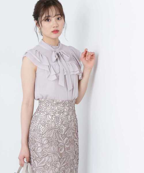 PROPORTION BODY DRESSING（プロポーションボディドレッシング）の「楊柳ラッフルブラウス / 1213110504（シャツ/ブラウス・レディース・ホワイト系その他/ベージュ/ピンク/グレー・SMALL/MEDIUM）」の3枚目の写真