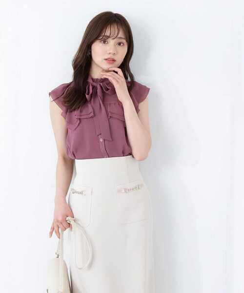 PROPORTION BODY DRESSING（プロポーションボディドレッシング）の「楊柳ラッフルブラウス / 1213110504（シャツ/ブラウス・レディース・ホワイト系その他/ベージュ/ピンク/グレー・SMALL/MEDIUM）」の4枚目の写真