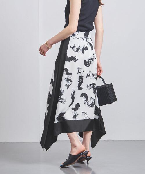 CHICS(シックス)の「<CHICS>プリント スカート(スカート・レディース・ホワイト/ブラック・38/36)」の9枚目の写真