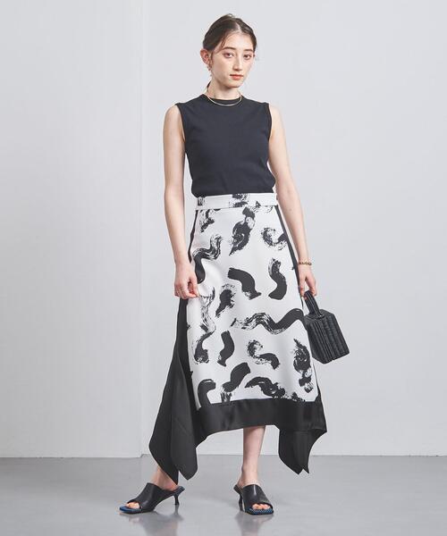 CHICS(シックス)の「<CHICS>プリント スカート(スカート・レディース・ホワイト/ブラック・38/36)」の10枚目の写真