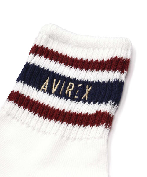AVIREX（アヴィレックス）の「【ウィメンズ/Women's】2ピックス ライン ソックス / 2PICS LINE SOCKS / アヴィレックス / AVIREX（ソックス/靴下・レディース・ホワイト/グレー・F）」の8枚目の写真