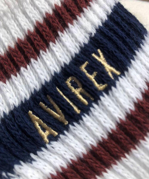 AVIREX（アヴィレックス）の「【ウィメンズ/Women's】2ピックス ライン ソックス / 2PICS LINE SOCKS / アヴィレックス / AVIREX（ソックス/靴下・レディース・ホワイト/グレー・F）」の5枚目の写真