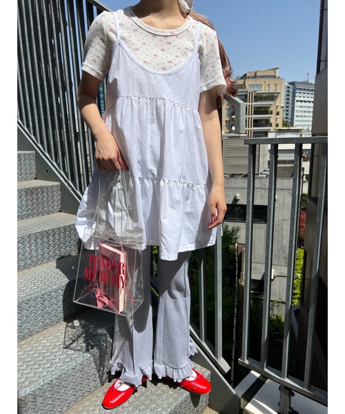 WC（ダブル シー）の「リトルフラワーワッフルトップス（Tシャツ/カットソー・レディース・ホワイト/ピンク/イエロー・FREE）」の5枚目の写真