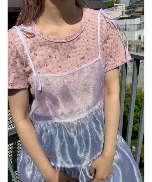 WC（ダブル シー）の「リトルフラワーワッフルトップス（Tシャツ/カットソー・レディース・ホワイト/ピンク/イエロー・FREE）」の21枚目の写真