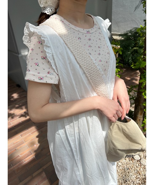 WC（ダブル シー）の「リトルフラワーワッフルトップス（Tシャツ/カットソー・レディース・ホワイト/ピンク/イエロー・FREE）」の17枚目の写真