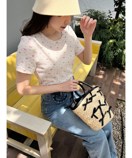 WC（ダブル シー）の「リトルフラワーワッフルトップス（Tシャツ/カットソー・レディース・ホワイト/ピンク/イエロー・FREE）」の14枚目の写真