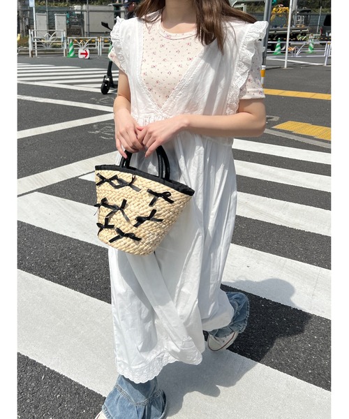 WC（ダブル シー）の「リトルフラワーワッフルトップス（Tシャツ/カットソー・レディース・ホワイト/ピンク/イエロー・FREE）」の7枚目の写真