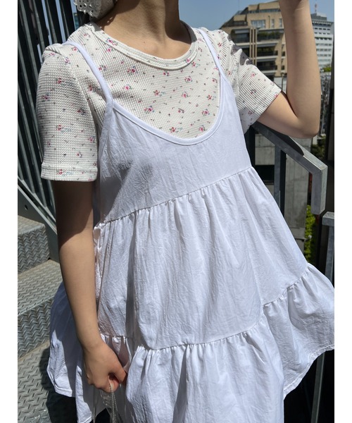 WC（ダブル シー）の「リトルフラワーワッフルトップス（Tシャツ/カットソー・レディース・ホワイト/ピンク/イエロー・FREE）」の8枚目の写真