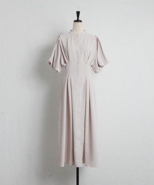 tocco closet（トッコ　クローゼット）の「【ZOZO限定】ウエストタックバルーンスリーブワンピース（ワンピース・レディース・ベージュ/ブラック/ブルー・M）」の19枚目の写真