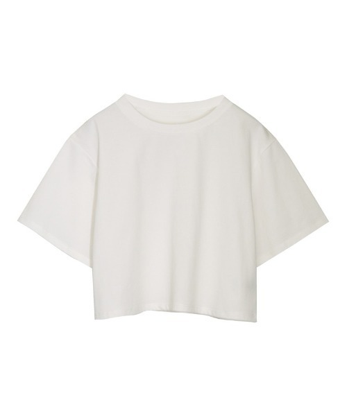 Re:EDIT（リエディ）の「[接触冷感]コットンブレンドクロップド丈Tシャツ（Tシャツ/カットソー・レディース・ブラック/ホワイト・LARGE/MEDIUM）」の16枚目の写真
