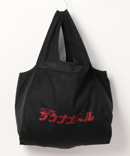 サウナボーイ（サウナボーイ）の「サウナボーイ/サウナガール×JIRIJIRI メッシュバッグ（トートバッグ・メンズ・ホワイト/ブラック・FREE）」の2枚目の写真