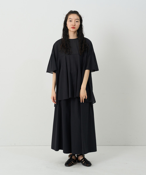 conges payes ADIEU TRISTESSE(コンジェ ペイエ アデュートリステス)の「インドフレアーブラウス(シャツ/ブラウス・レディース・ブラック/オフホワイト/ブルー・38)」の2枚目の写真