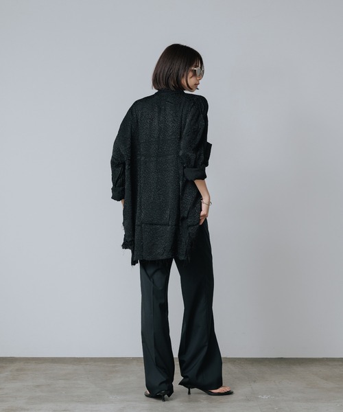 One Tea spoon（ワンティースプーン）の「ONE TEASPOON/ワンティースプーン DIRTY ANGEL LONGLINE SHIRT ロングシャツ ジャガード（シャツ/ブラウス・レディース・ブラック・S）」の22枚目の写真