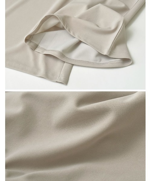 Re:EDIT（リエディ）の「[低身長サイズ有][洗濯機で洗える]フリルストラップスクエアネックオールインワン（つなぎ/オールインワン・レディース・ブラック/キャメル/グレイッシュベージュ/ブラック系その他・SHORT/MEDIUM/LARGE）」の19枚目の写真