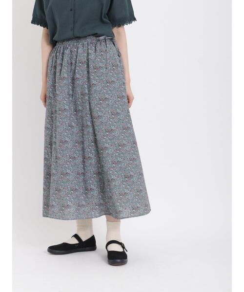 Samansa Mos2（サマンサ モスモス）の「小花柄マーメイドスカート（スカート・レディース・グリーン/オレンジ/ブラック・F）」の3枚目の写真