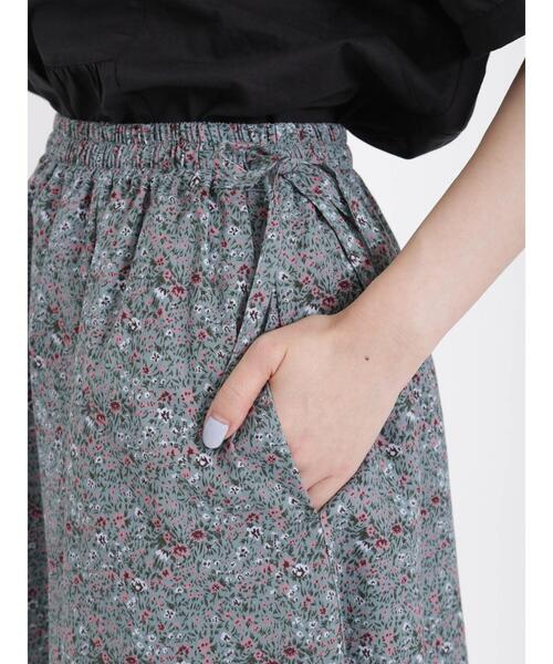 Samansa Mos2（サマンサ モスモス）の「小花柄マーメイドスカート（スカート・レディース・グリーン/オレンジ/ブラック・F）」の6枚目の写真