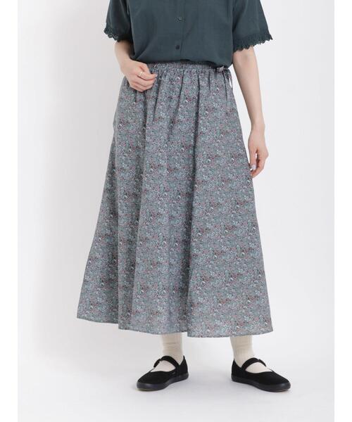 Samansa Mos2（サマンサ モスモス）の「小花柄マーメイドスカート（スカート・レディース・グリーン/オレンジ/ブラック・F）」の7枚目の写真