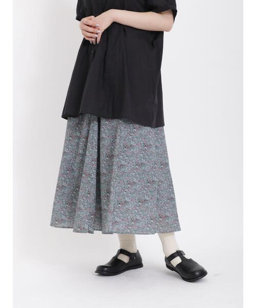 Samansa Mos2（サマンサ モスモス）の「小花柄マーメイドスカート（スカート・レディース・グリーン/オレンジ/ブラック・F）」の12枚目の写真