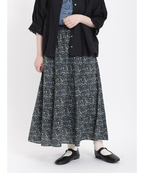 Samansa Mos2（サマンサ モスモス）の「小花柄マーメイドスカート（スカート・レディース・グリーン/オレンジ/ブラック・F）」の18枚目の写真