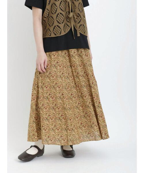 Samansa Mos2（サマンサ モスモス）の「小花柄マーメイドスカート（スカート・レディース・グリーン/オレンジ/ブラック・F）」の21枚目の写真