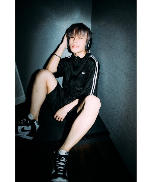 DEVICE（デバイス）の「ダブルライン シンプル トラックジャケット ジャージ セットアップ ルームウェア（ジャージ・レディース・ブラック/ブルー・FREE）」の20枚目の写真