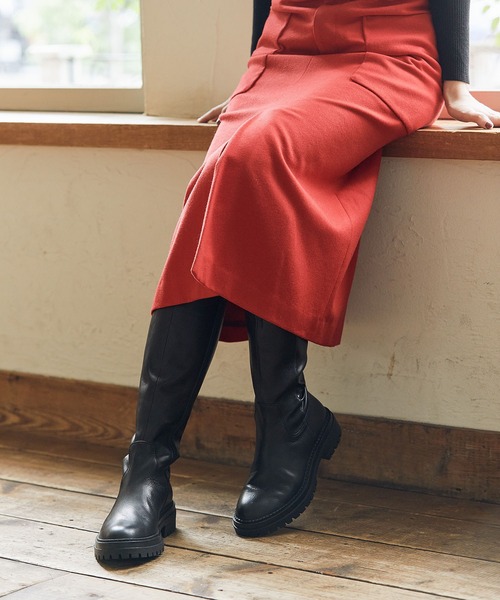 Mode et Jacomo（モードエジャコモ）の「ストレッチロングブーツ（ブーツ・レディース・ブラック/ベージュ・23.5cm/23cm/24cm/22.5cm/24.5cm）」の15枚目の写真