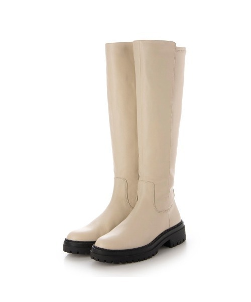 Mode et Jacomo（モードエジャコモ）の「ストレッチロングブーツ（ブーツ・レディース・ブラック/ベージュ・23.5cm/23cm/24cm/22.5cm/24.5cm）」の3枚目の写真