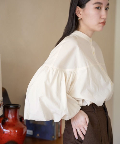 LOWRYS FARM（ローリーズファーム）の「２ＷＡＹバンドバルーン８分袖  968119（シャツ/ブラウス・レディース・ブラック/アイボリー/ブルー/ブラウン・FREE）」の9枚目の写真