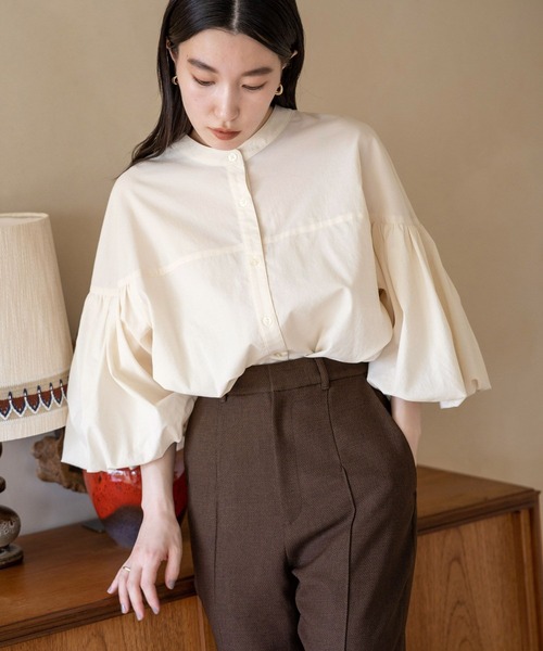 LOWRYS FARM（ローリーズファーム）の「２ＷＡＹバンドバルーン８分袖  968119（シャツ/ブラウス・レディース・ブラック/アイボリー/ブルー/ブラウン・FREE）」の11枚目の写真