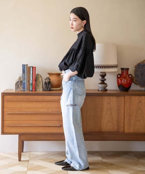 LOWRYS FARM（ローリーズファーム）の「２ＷＡＹバンドバルーン８分袖  968119（シャツ/ブラウス・レディース・ブラック/アイボリー/ブルー/ブラウン・FREE）」の16枚目の写真