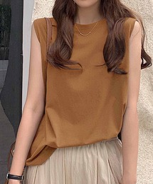 NANEA（ナネア）の「クルーネックノースリーブカットソー（Tシャツ/カットソー）」