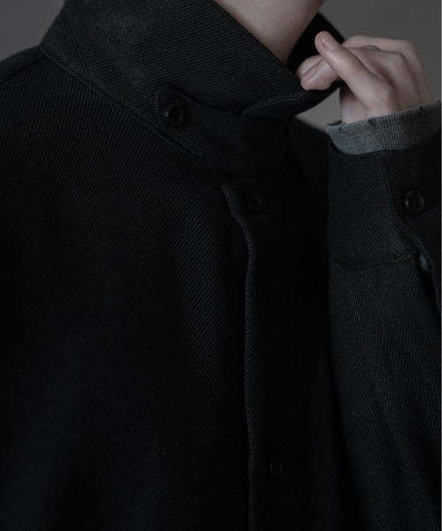 sisa.（シサ）の「Strap tweed shirt/ストラップツィードシャツ（シャツ/ブラウス・メンズ・ベージュ/ブラック・SMALL/MEDIUM/LARGE）」の6枚目の写真