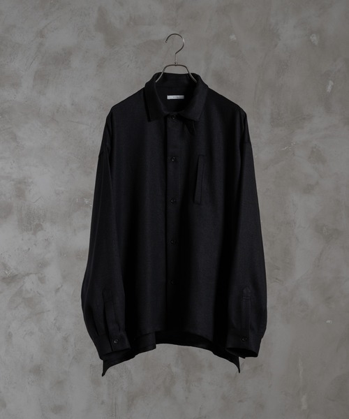 sisa.（シサ）の「Strap tweed shirt/ストラップツィードシャツ（シャツ/ブラウス・メンズ・ベージュ/ブラック・SMALL/MEDIUM/LARGE）」の20枚目の写真