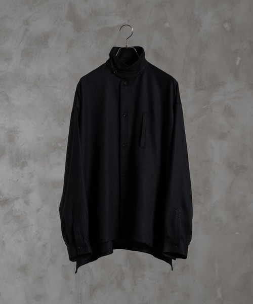 sisa.（シサ）の「Strap tweed shirt/ストラップツィードシャツ（シャツ/ブラウス・メンズ・ベージュ/ブラック・SMALL/MEDIUM/LARGE）」の21枚目の写真