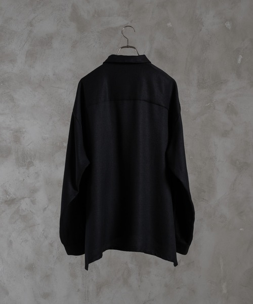 sisa.（シサ）の「Strap tweed shirt/ストラップツィードシャツ（シャツ/ブラウス・メンズ・ベージュ/ブラック・SMALL/MEDIUM/LARGE）」の22枚目の写真