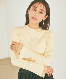 mysty woman | レイヤードカラーフレアスリーブニット　978468(ニット/セーター)