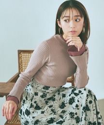 mysty woman | レイヤードカラーフレアスリーブニット　978468(ニット/セーター)